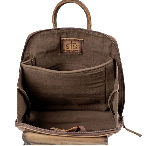 STS Ranchwear Tan Leather Backpack - Picture 3 of 12